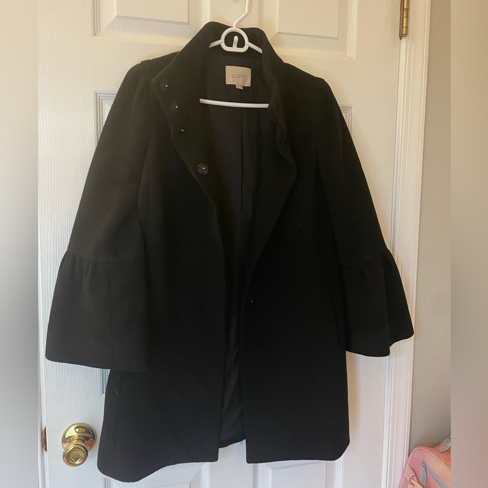Loft wool coat with bell sleeves- petite small